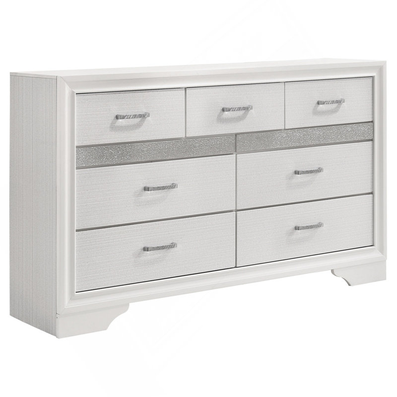 Commode 9 tiroirs Annie, Blanc
