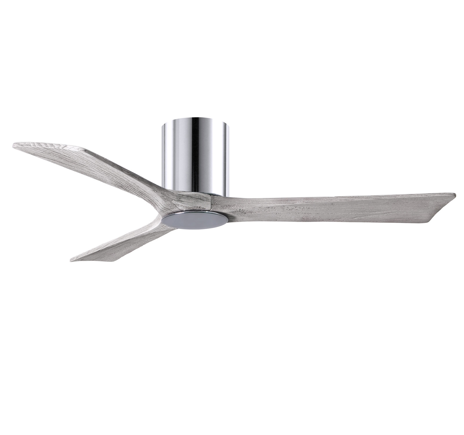 Olivier Ceiling Fan with LED Light Kit, Polished Chrome, 52", Barn Wood Tone
