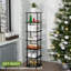 Range-chaussures mince en bambou à 7 niveaux - Organisateur vertical empilable pour vestibule, placard ou petits espaces