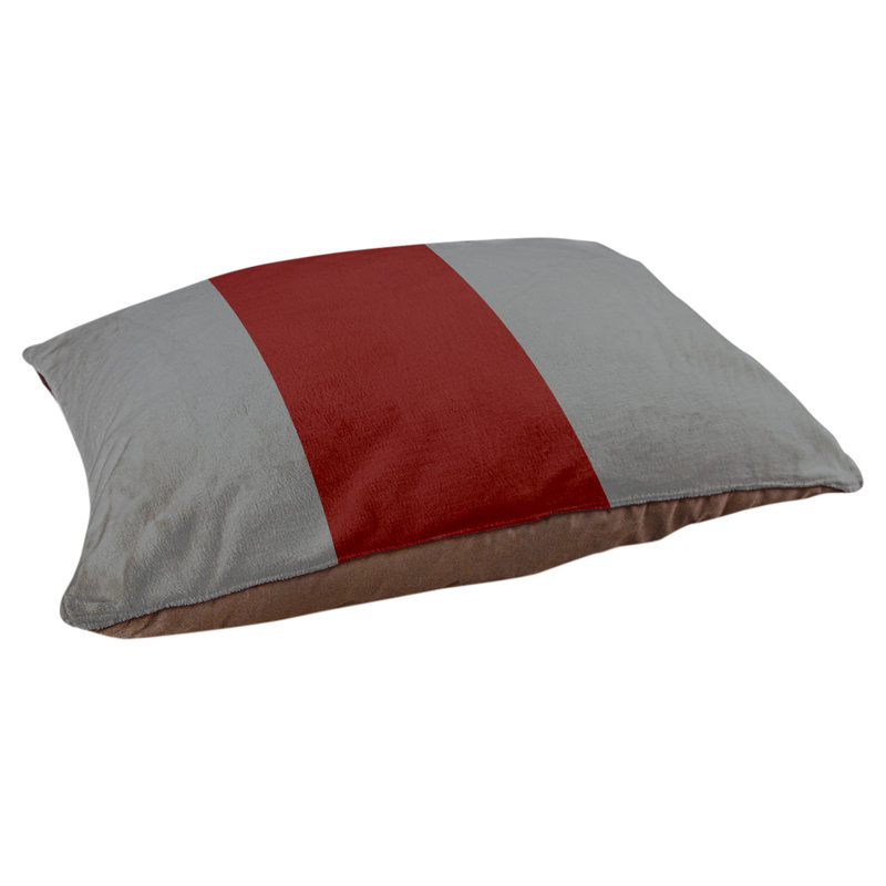 Coussin Milwaukee, Moyen (l 28 po x P 18 po x H 6 po), Gris foncé / Marron / Gris foncé