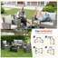 Ensemble de conversation 4 pièces en osier pour terrasse