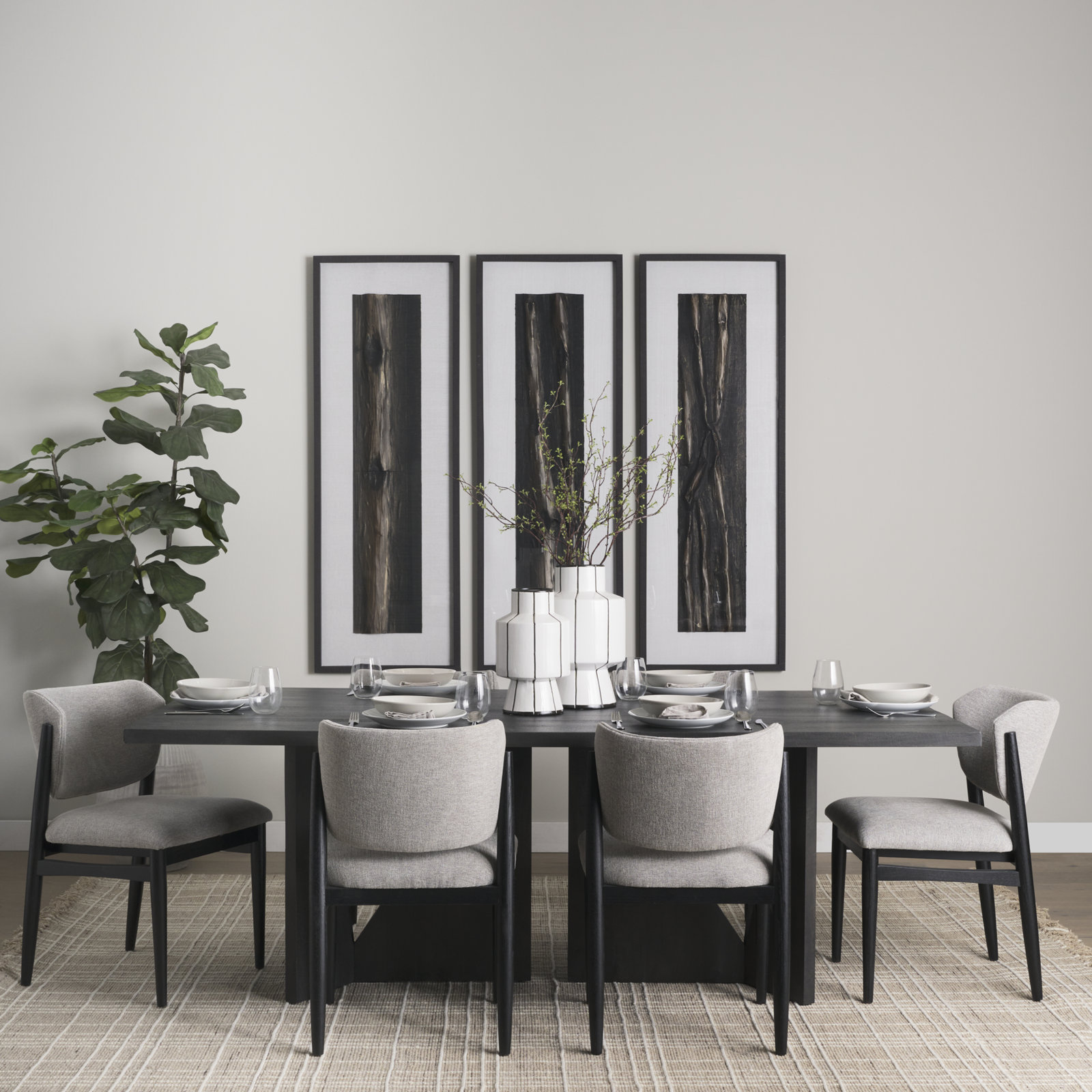Gillespie 84" Mango Dining Table, Black