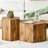 Modern Minimalist Set Of Two Hexagonal MDF Coffee Tables.Modern MDF Coffee Table, With Complex Texture Patterns, Style And Texture Coffee Table To Redefine Your Interior Decoration.