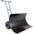Blue 29 Inch Wheeled Snow Pusher, 7‑Angle Blade With Wear Strip For Driveway Use