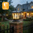 Solar Post Cap Lights With 4 Color Modes, Dimmable, Waterproof, 7.5"l × 7.5"d × 17.3"h