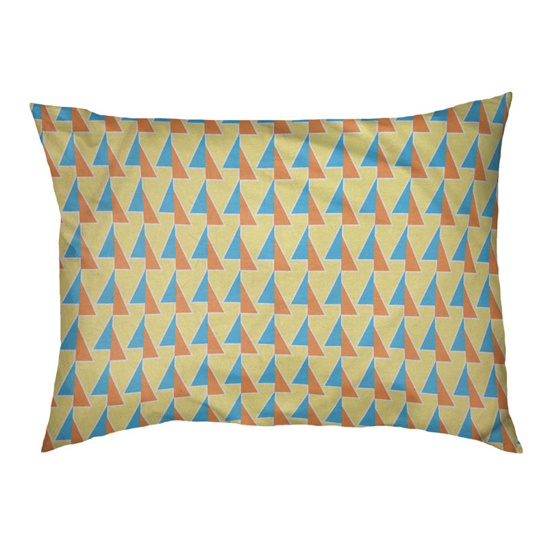 Coussin pour chien Chen, Petit (l 28 po x P 6 po x H 18 po), Orange / bleu sarcelle