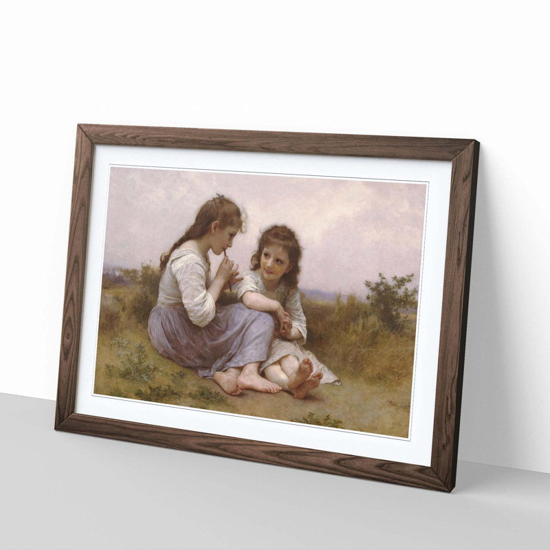 A Childhood Idyll by William Adolphe Bouguereau - Framed Print, Walnut
