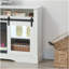 Console télé avec foyer électrique, rangement ouvert et armoires latérales-87660641