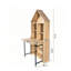 Bureau d'artisanat pliant avec tablettes de rangement - bureau convertible dissimulé en bibliothèque, bureau pliable avec rangement, bureau de disparition pour petits espaces, table de bricolage multifonctionnelle-712025801