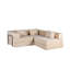 Canapé à compression, canapé-lit convertible au sol avec structure de forme fixe, canapé modulaire désossé, aucun assemblage requis, tissu chenille, pour la chambre du salon-179539299