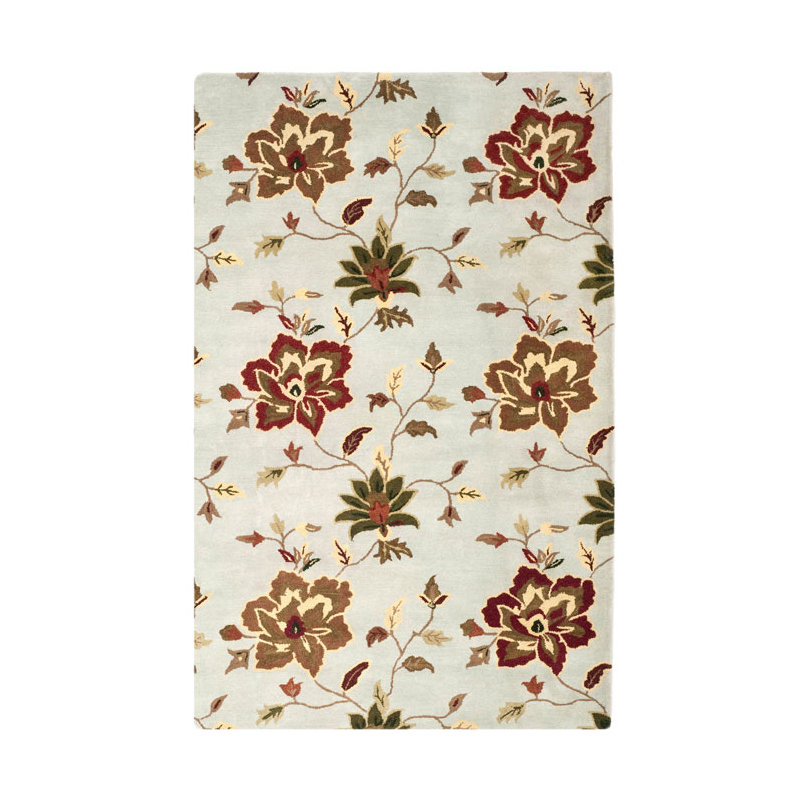 Arber Hand Tufted Wool Floral / Flower Rug, Rectangle 9' x 12'