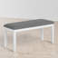 Ensemble de table de salle à manger 6 pièces, chaises en bois à dossier en X, banc rembourré, ferme moderne, salle à manger-205069775-205069773