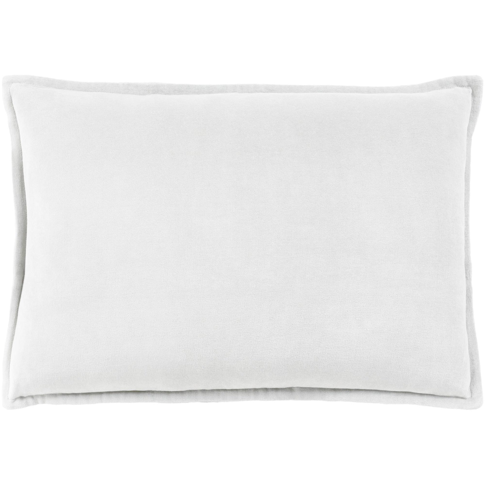 Norwin Cotton Pillow Cover, Rectangle 13"H x 19"W, Silver, Down