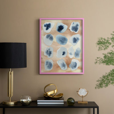 «Tile Serenity Fragments I», reproduction encadrée - bois massif