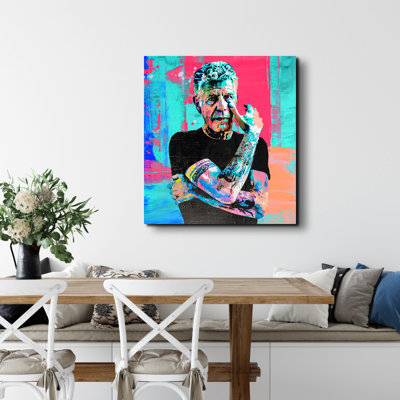 «Anthony Bourdain» par Stephen Chambers, impression sur toile tendue