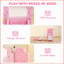 AIYAPLAY Kids Slide 5 in 1 Toddler Slide Set Frog Theme Ages 1-3 Pink