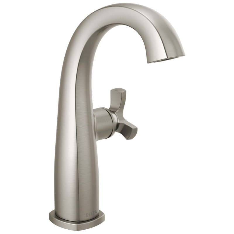 Single Handle Mid-Height Bathroom Faucet, Lumicoat  Stainless