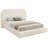  Velvet Upholstered Platform Bed Frame With Headboard,Box Spring Required