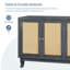 Buffet en rotin avec 4 portes en rotin-129226285
