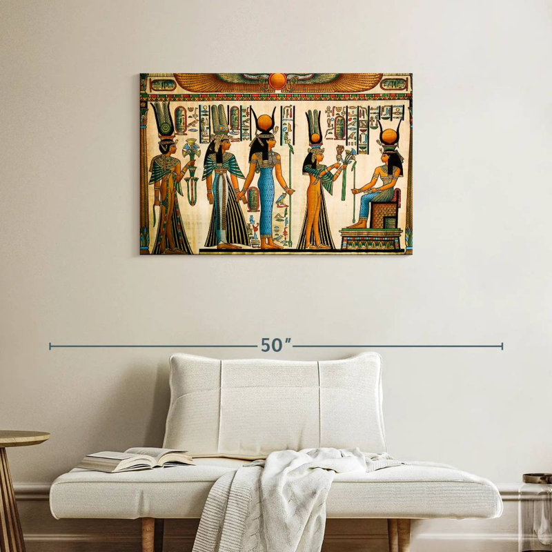 Papyrus de Pharaon antique Leisha, H 24 po x l 36 po