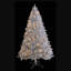 Arbre de Noël argenté 7,4 pi avec 1200 pointes, 400 lumières DEL, 11 modes et un support en métal pour l'intérieur et l'extérieur