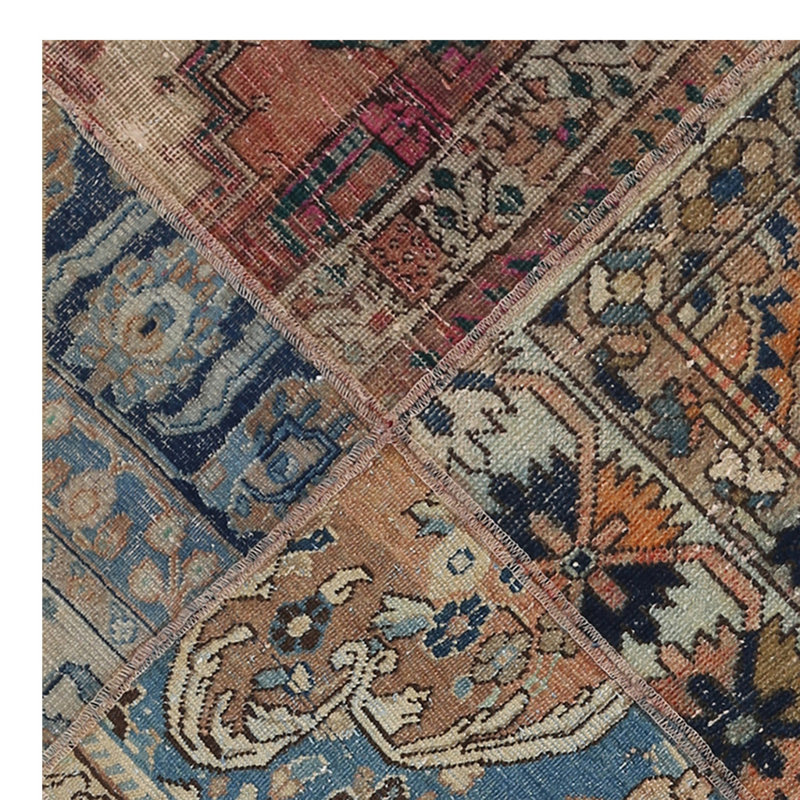Tapis brun en laine noué à la main de conception unique 3 pi 10 po x 6 pi Luissa