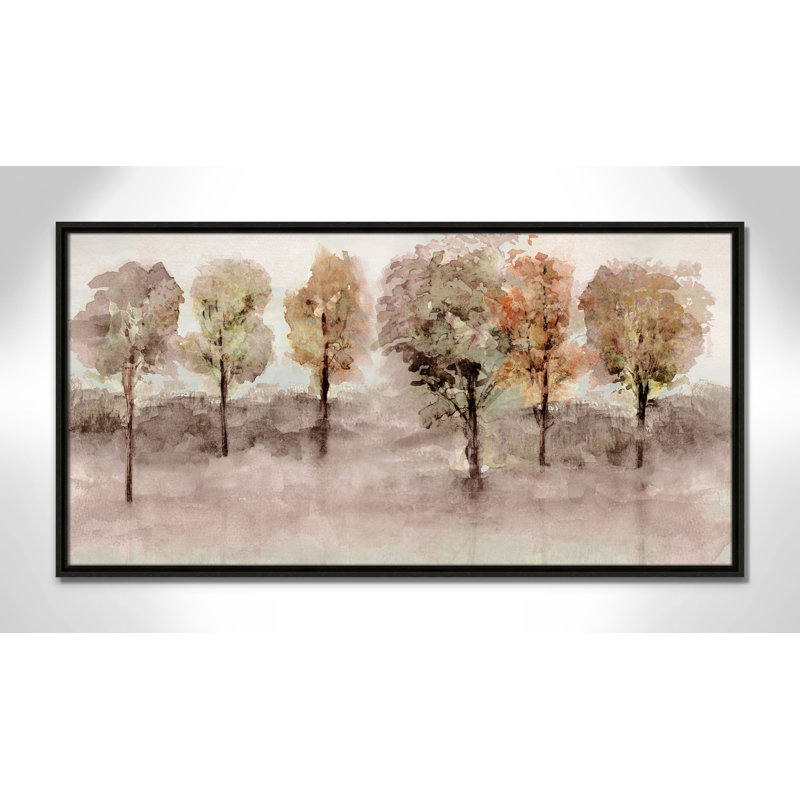 «Debruce Trees Print» par Val Rhodes, H 19,5 po x l 37,5 po, Espresso