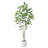 Adcock Artificial Maple Tree with Round White Planter, Pre Potted Faux Maple Tree for Home Decor-1536425911