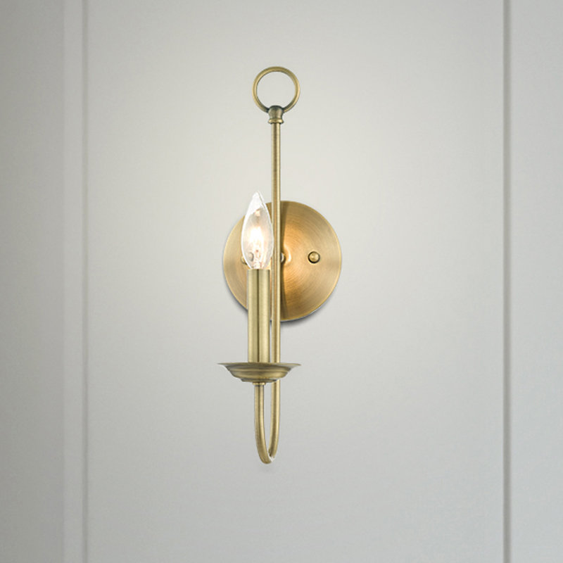 Arunvir Candle Wall Light, Antique Brass