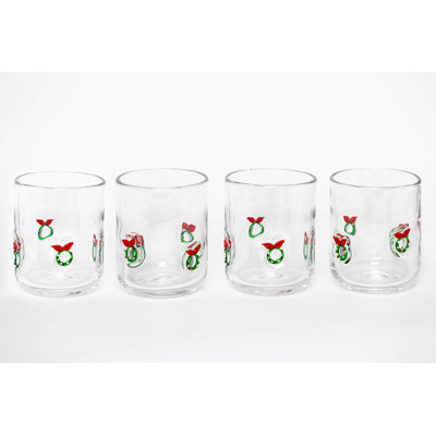 Wreath Icon Glass, Set of 4