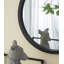 Miroir mural 20 "x 20" avec cadre en bois et finition noire