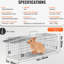 Siphon Humane Live pour chats, lapins et ratons laveurs - Cage en acier galvanisé robuste