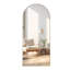 Miroir pleine grandeur à fixation au sol 4ème génération - cadre arqué en métal 71 "x 31" avec support pour salle de bain / chambre à coucher-987896404