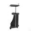 Chariot pour ordinateur portable à hauteur ajustable avec rangement, assis et debout, graphite, pour le travail et les études