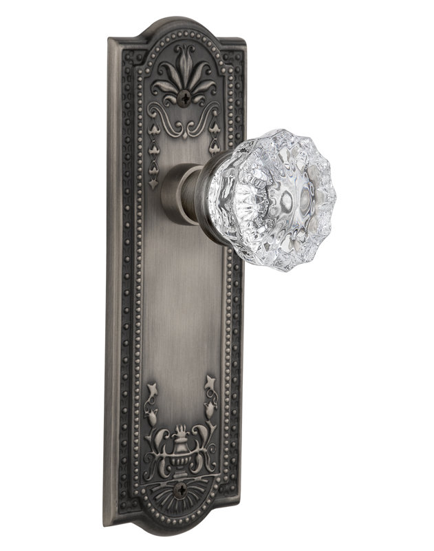 Meadows Plate with Crystal Door Knob, Timeless Bronze