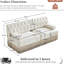 Style de velours doux avec frange à pampilles et capitonnage à boutons, combinaison pour les espaces de vie avec frange capitonnée beige, assemblage facile dans la chambre à coucher