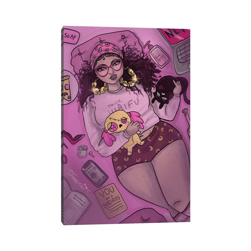 Quarantine Bae 1 by Jonquel Norwood - Print on Canvas, Wrapped Canvas, 66.04 cm H x 45.72 cm W x 3.175 cm D