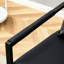 Cuir PU noir avec structure en métal - Nuance de design moderne minimaliste, configuration de soutien du dos ergonomique, 27 po x 29,7 po x 29,6 po, revêtement, conception de structure, convient à divers styles de décoration et