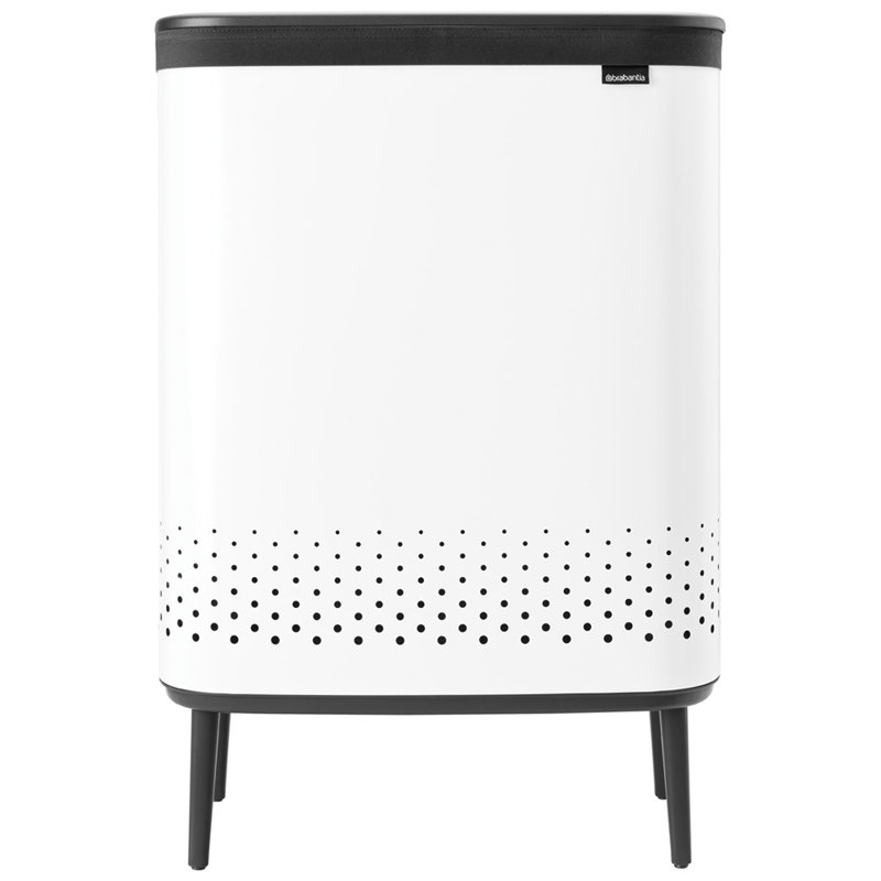 Brabantia Bo Hi 2 x 45 Litre Laundry Bin, White
