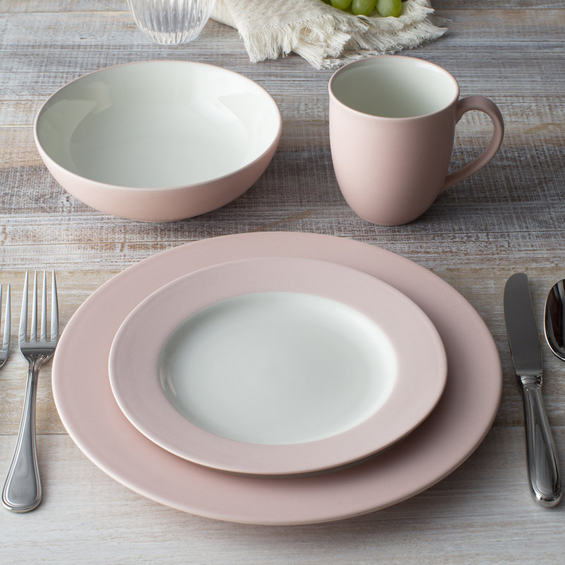 Noritake Colorwave Rim Dinner Plates, 11", Pink