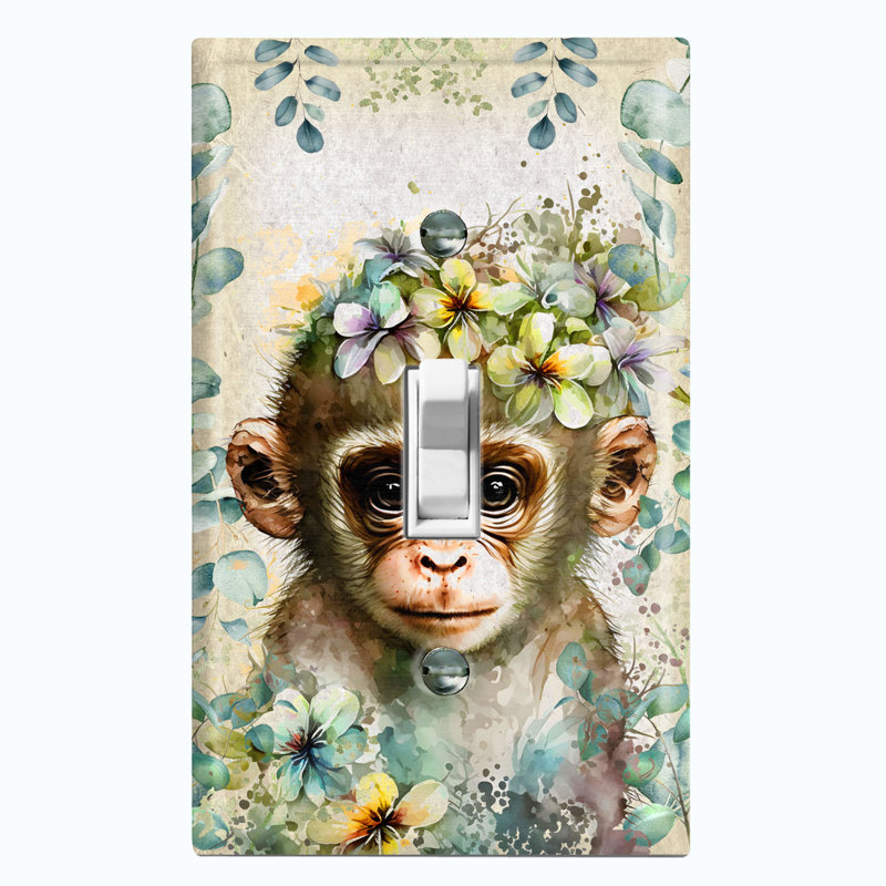 Copper Rust Patina Teal Print 1 - Gang Toggle Light Switch Standard Wall Plate