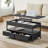 Lift Top Coffee Table with Storage Drawers-2113431209