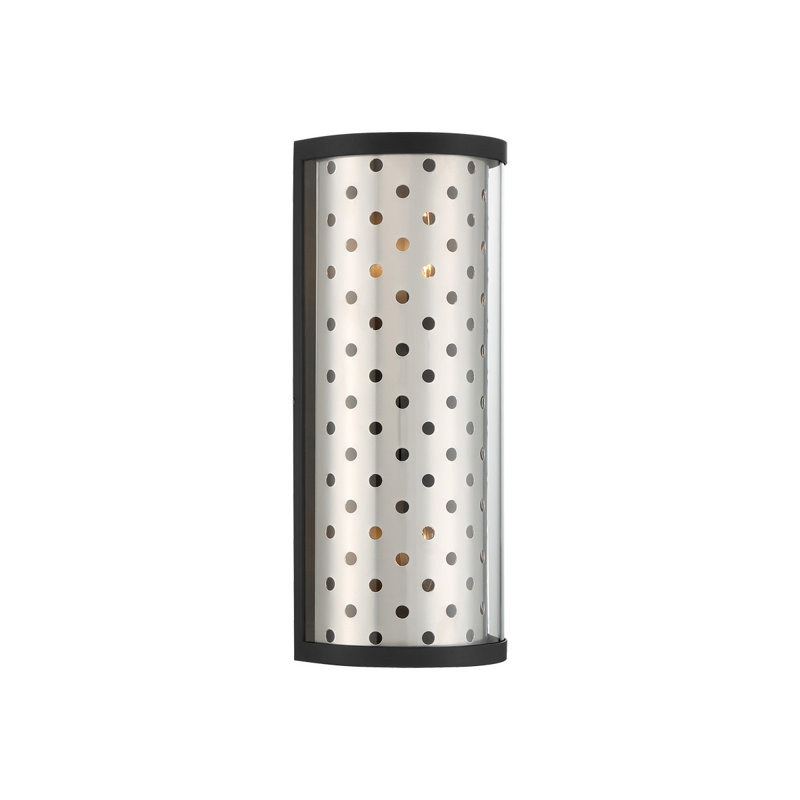 Grado 2lt Sconce, Black+Painting Brass, Chrome