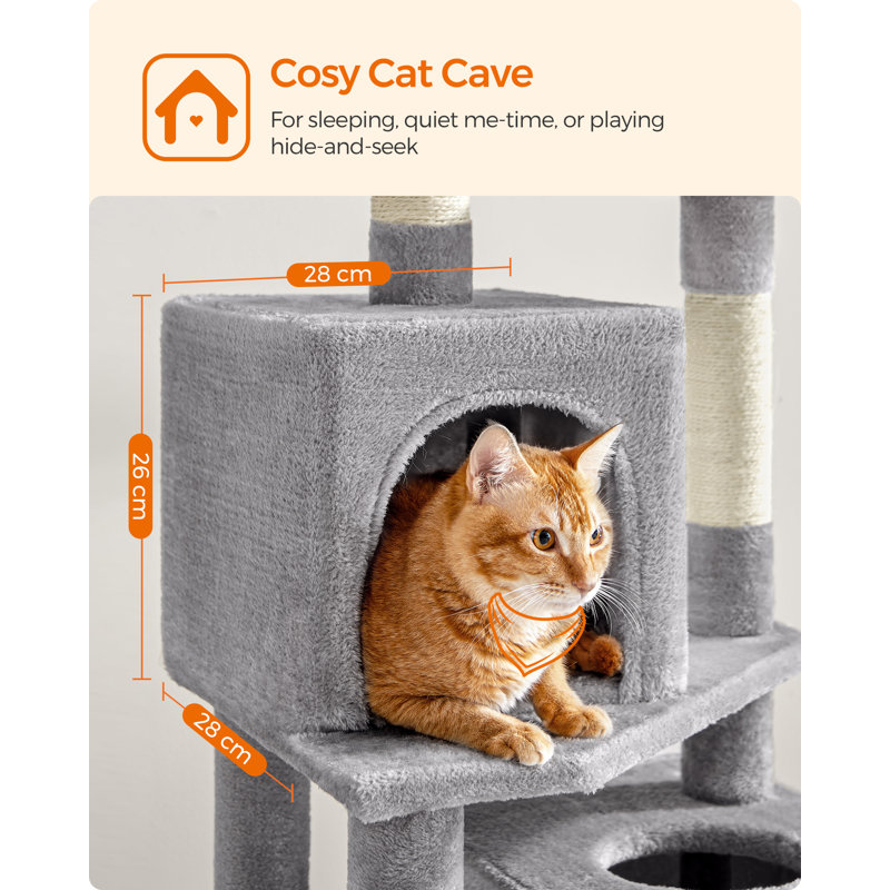 155cm H Cat Tree, Light Grey