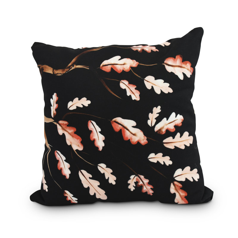 Housse de coussin d'extérieur carré en moisson et insert Harvest, Noir, 16 po x 16 po