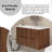 36'' Wall-Mounted Single Bathroom Vanity With Integrated Ceramic Top-1071979347