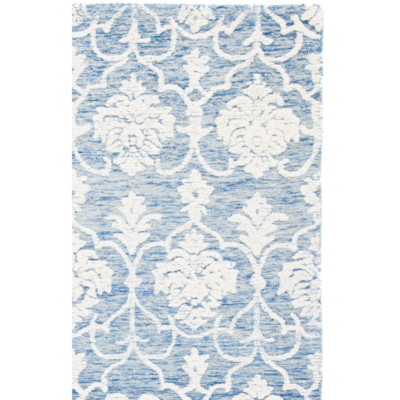 Alfret Metro Hand Tufted Indian Wool And Cotton With Latex Geometric Rug, Rectangle 6' x 9'