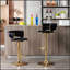 Ensemble de 2 tabourets de bar pivotants confortables avec repose-pieds chromé et hauteur réglable pour les cuisines et les bars modernes-323231633-323231637