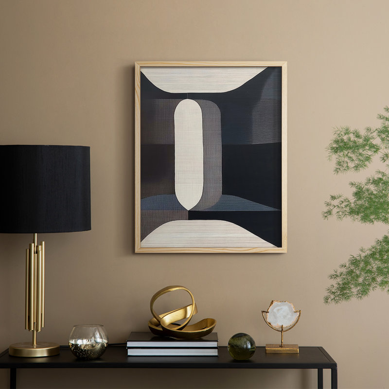 ABSTRACT Series DCLXVI Framed Print - Solid Wood, Natural, 11" H x 9" W