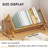 Wood Tilting Bookcase In Living Room/Home/Office, Desktop Book Shelf Organizer Bookshelves Storage Rack For Cds/Magazine/Books Display